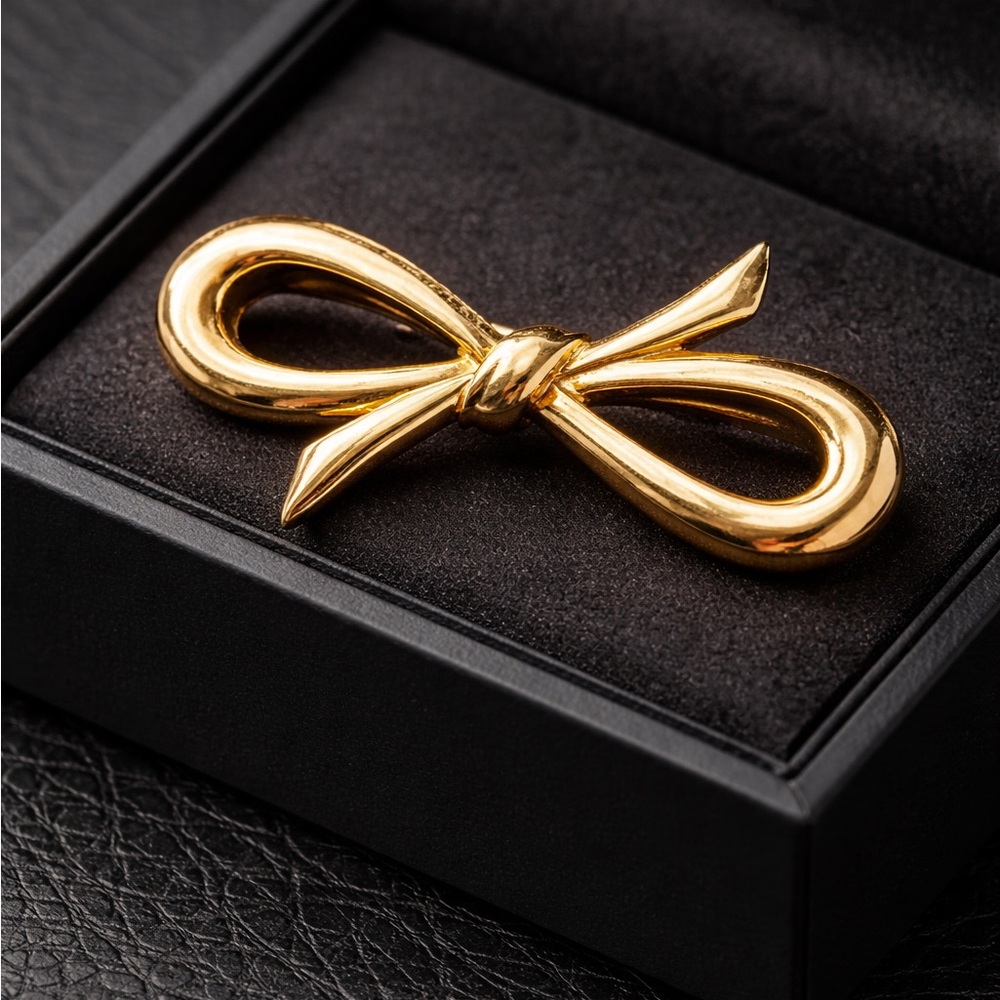 Monet Gold-Tone Bow Brooch